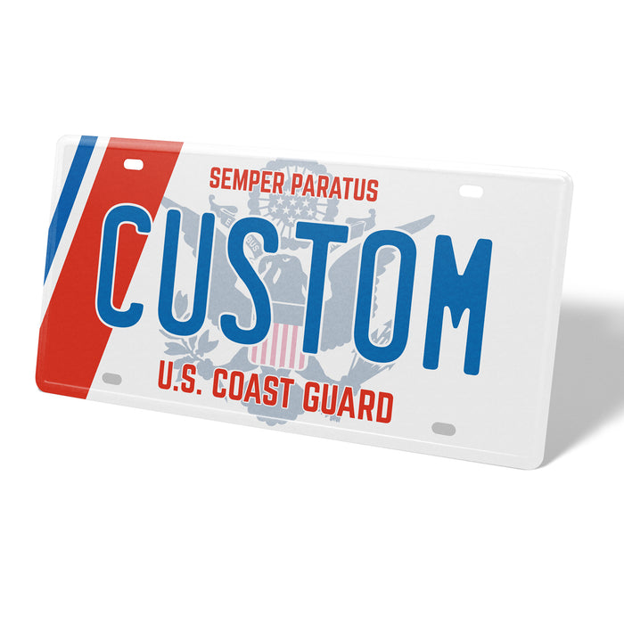 Coast Guard Metal License Plate