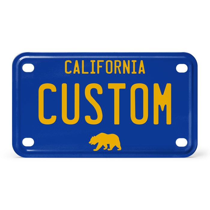 California Blue Mini Metal License Plate