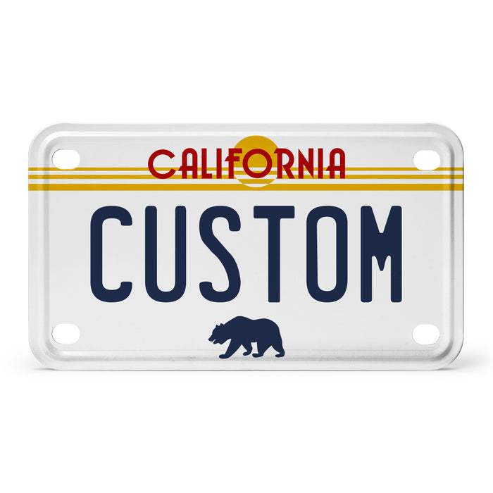 California Sunny Mini Metal License Plate