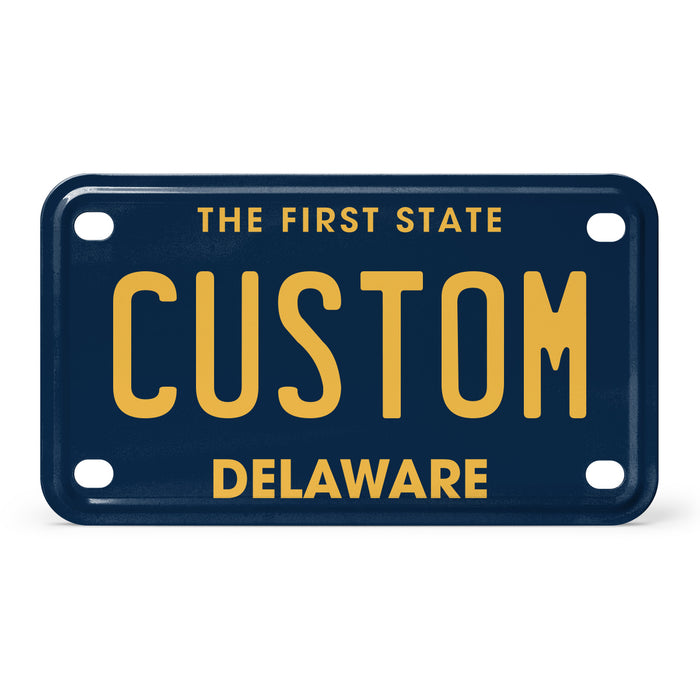 Delaware Mini Metal License Plate