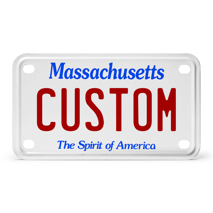 Massachusetts Mini Metal License Plate