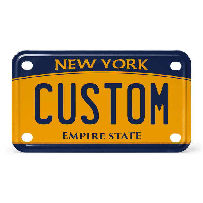 New York Gold Mini Metal License Plate