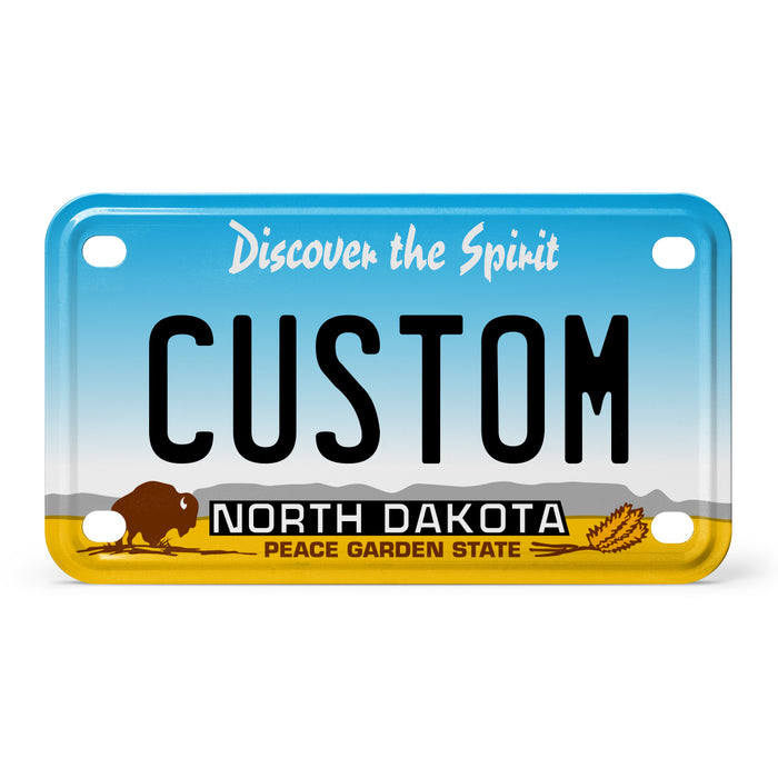 North Dakota Mini Metal License Plate