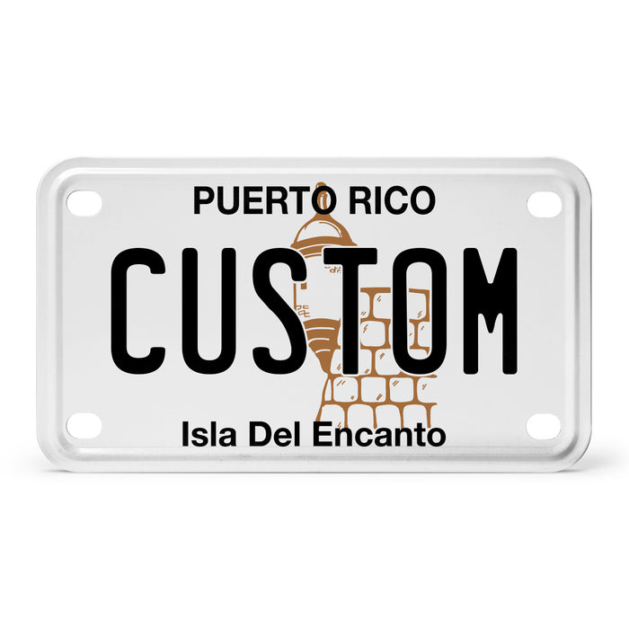 Puerto Rico Mini Metal License Plate