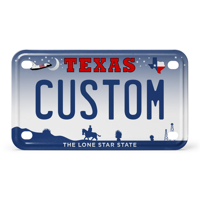 Texas Mini Metal License Plate