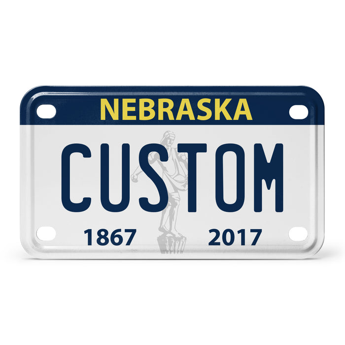 Nebraska Mini Metal License Plate