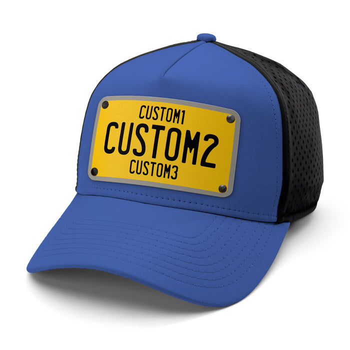 Yellow & Black Universal  License Plate Hat
