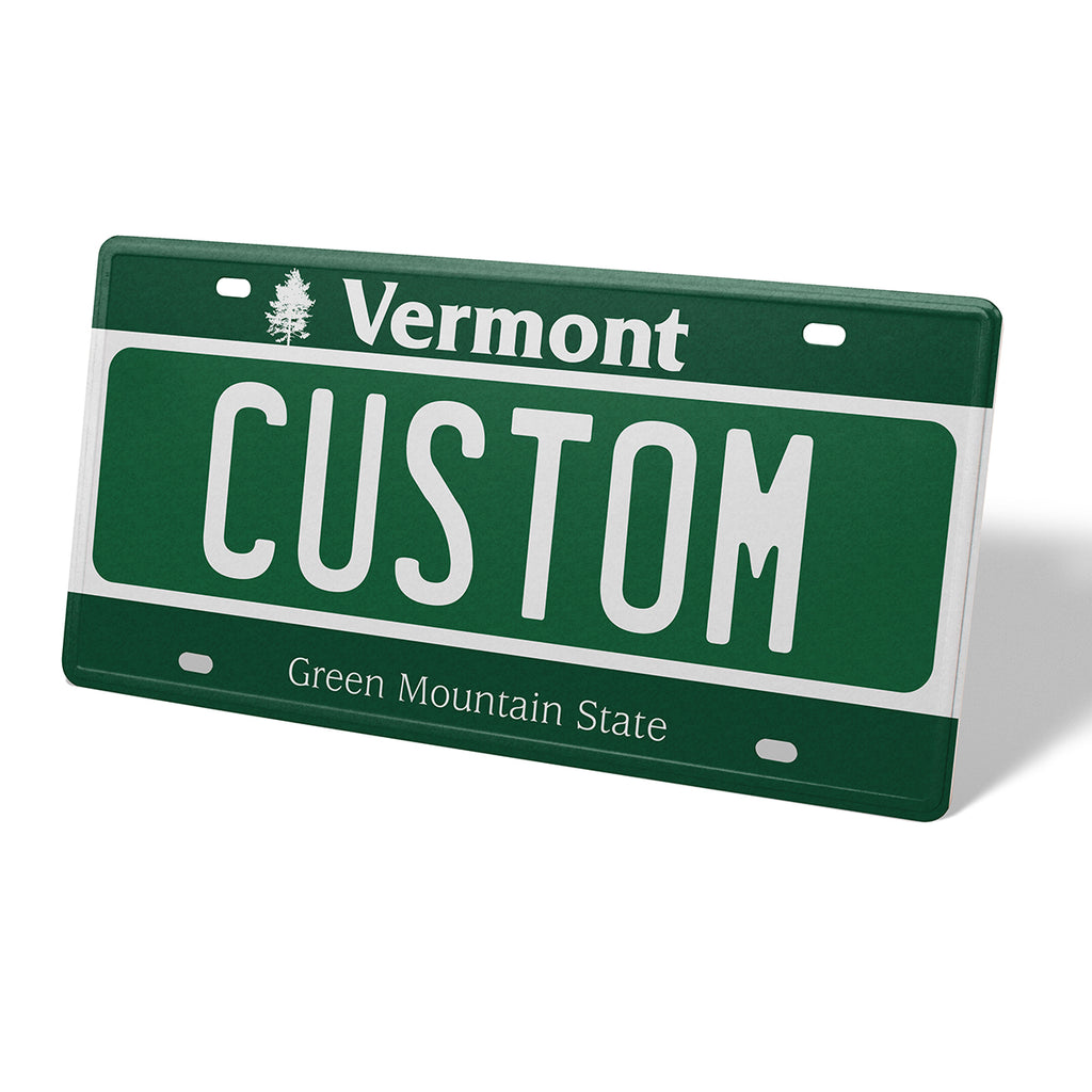 Vermont Metal License Plate