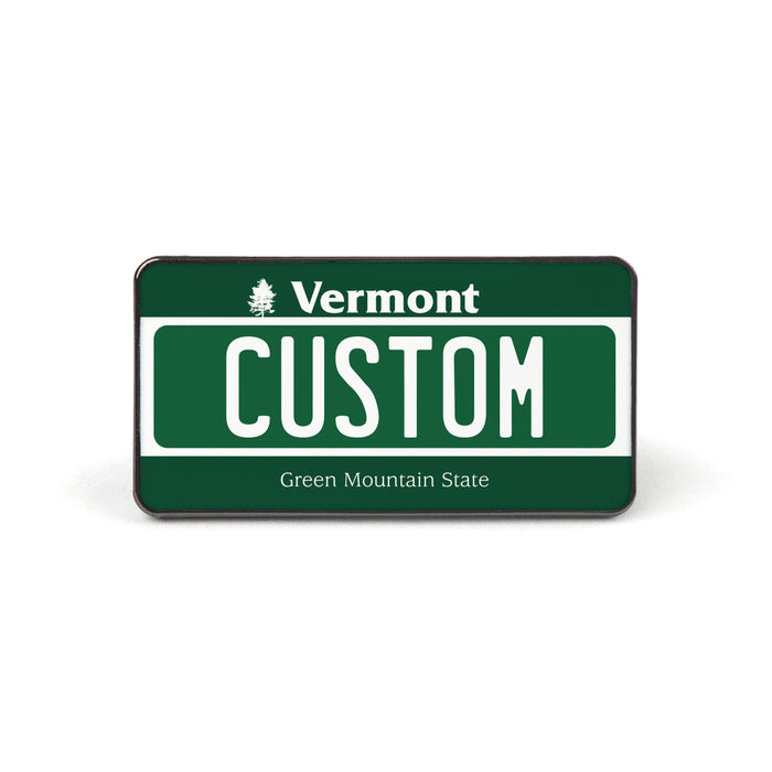 Vermont License Plate Enamel Pin