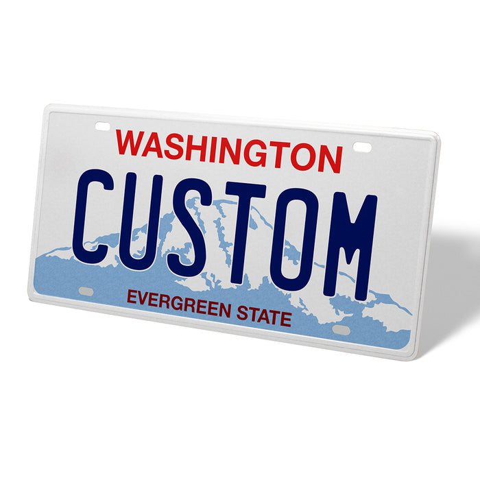 Washington Metal License Plate