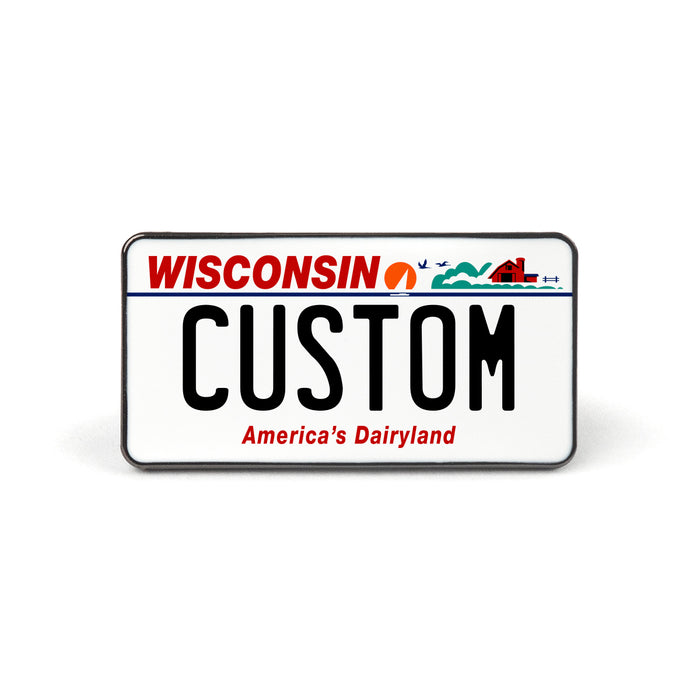 Wisconsin License Plate Enamel Pin