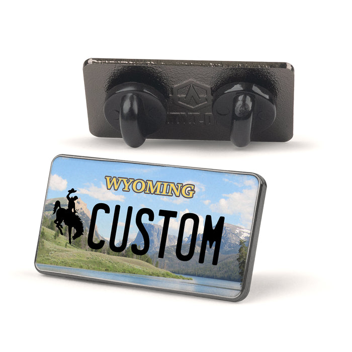 Wyoming 2022 License Plate Enamel Pin