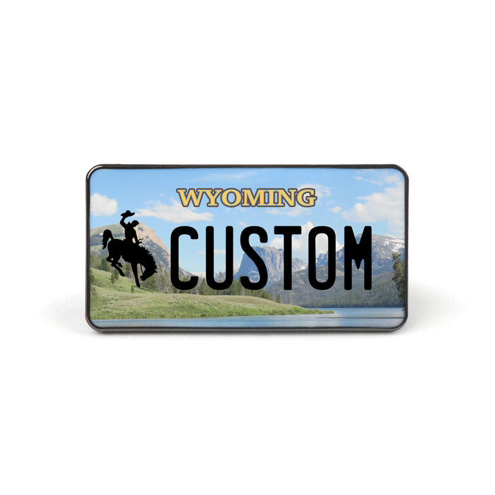 Wyoming 2022 License Plate Enamel Pin