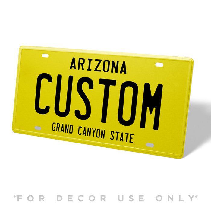 Arizona Yellow Metal License Plate