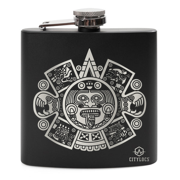 Aztec Calendar Flask