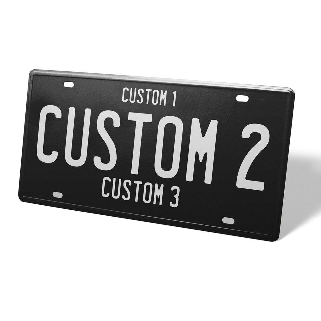 Swap Patch Black & White Universal License Plate — CityLocs