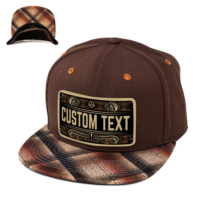 Brown Plaid Hat Custom