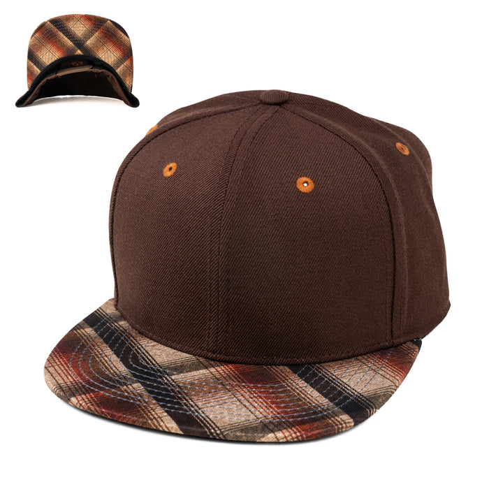 Brown Plaid Hat BLANK