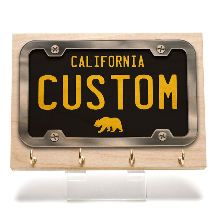 California Black License Plate Key Rack