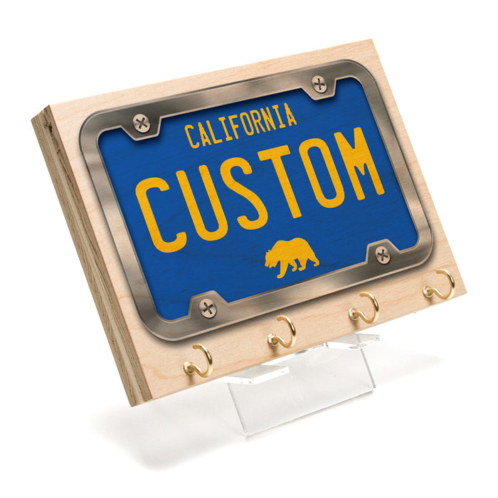 California Blue License Plate Key Rack