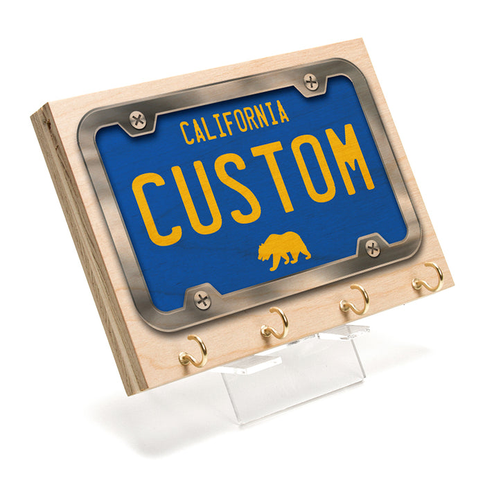 California Blue License Plate Key Rack — CityLocs