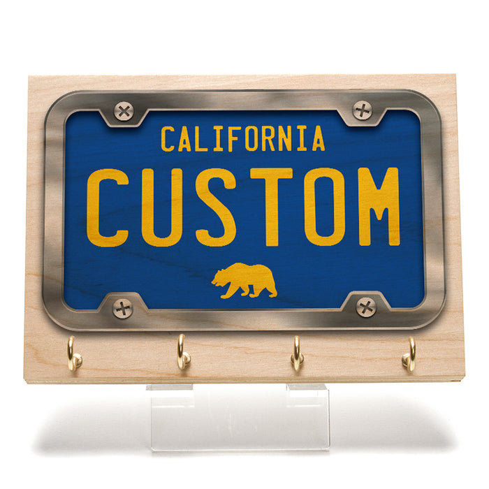 California Blue License Plate Key Rack