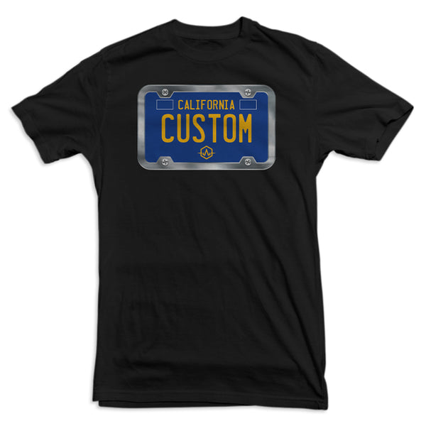 California BLUE License Plate Tee