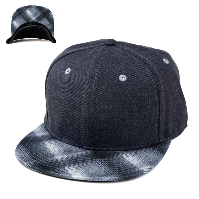 Gray Plaid Hat BLANK