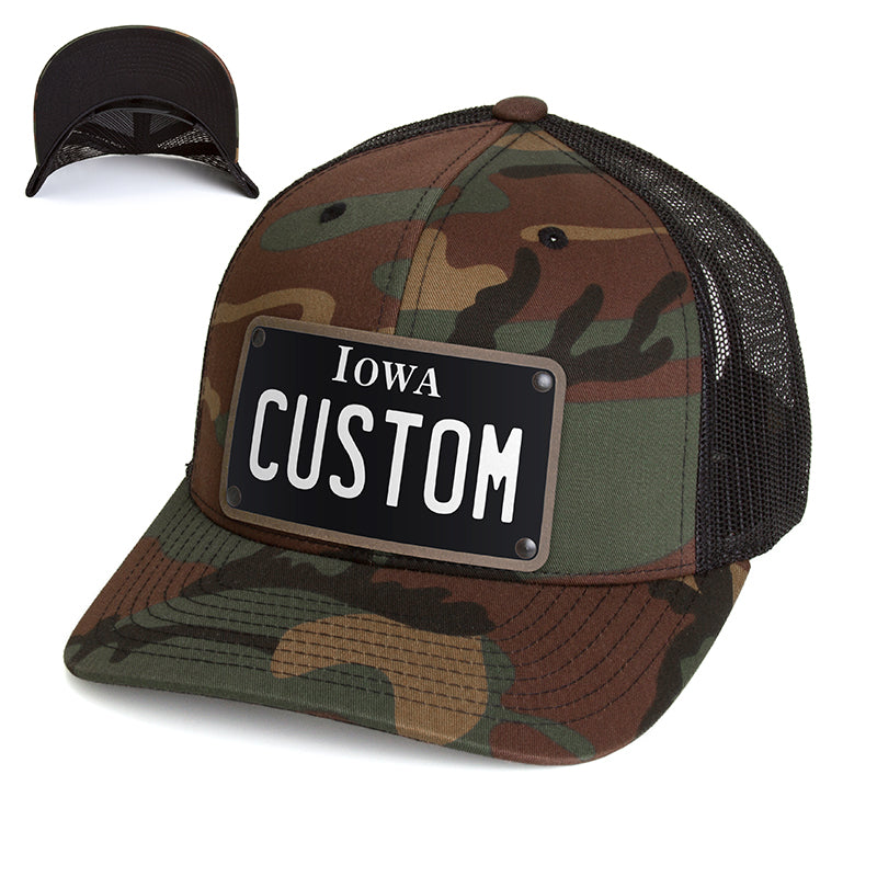 Iowa Black Plate Hat