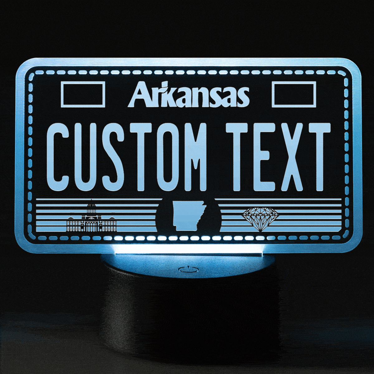 Custom LED Arkansas License Plate Lamp Illuminate Your Pride — CityLocs