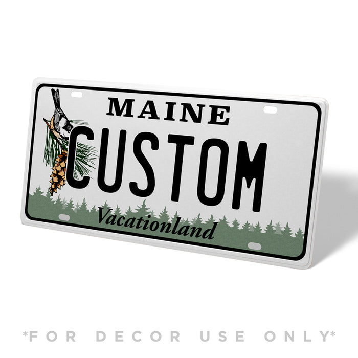Maine Metal License Plate