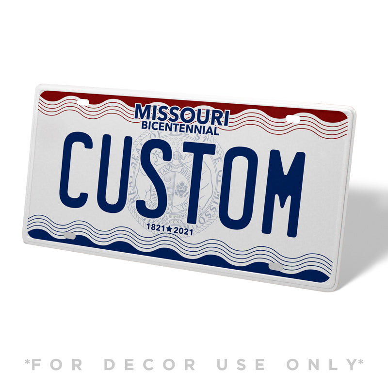 Missouri Metal License Plate