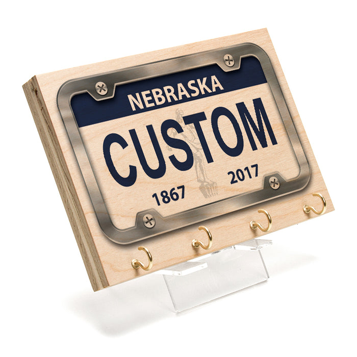 Nebraska License Plate Key Rack