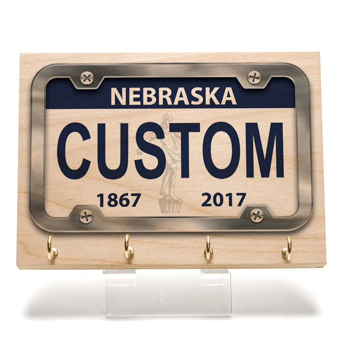 Nebraska License Plate Key Rack