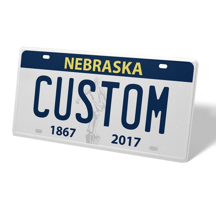 Nebraska Metal License Plate