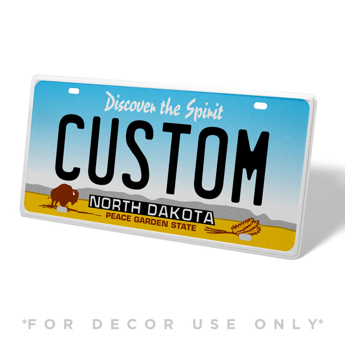 North Dakota Metal License Plate