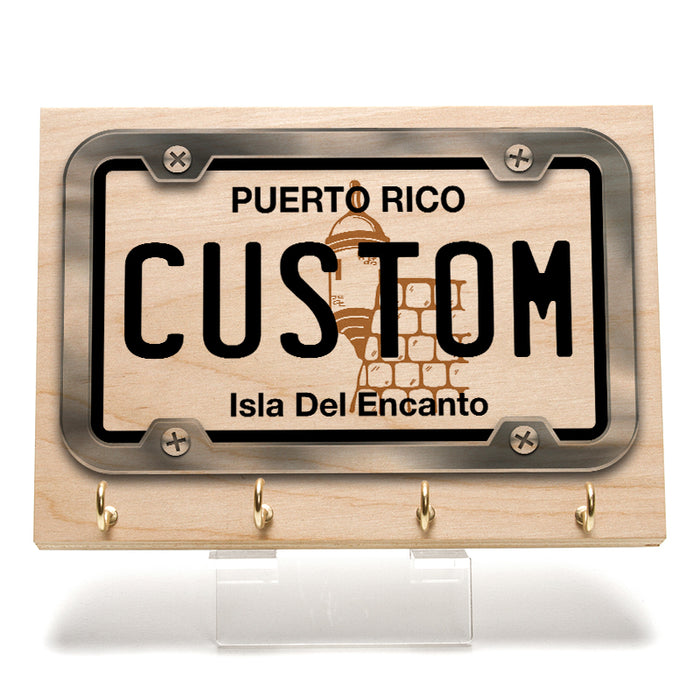 Puerto Rico License Plate Key Rack