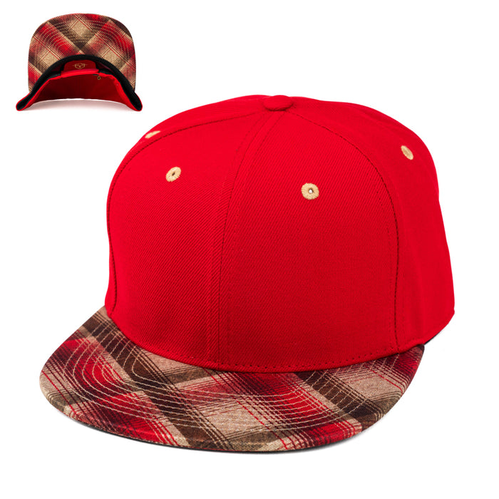 Red Plaid Hat BLANK