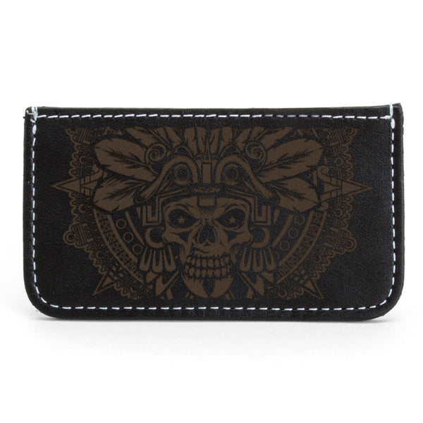 Slim Wallet - Aztec Skull