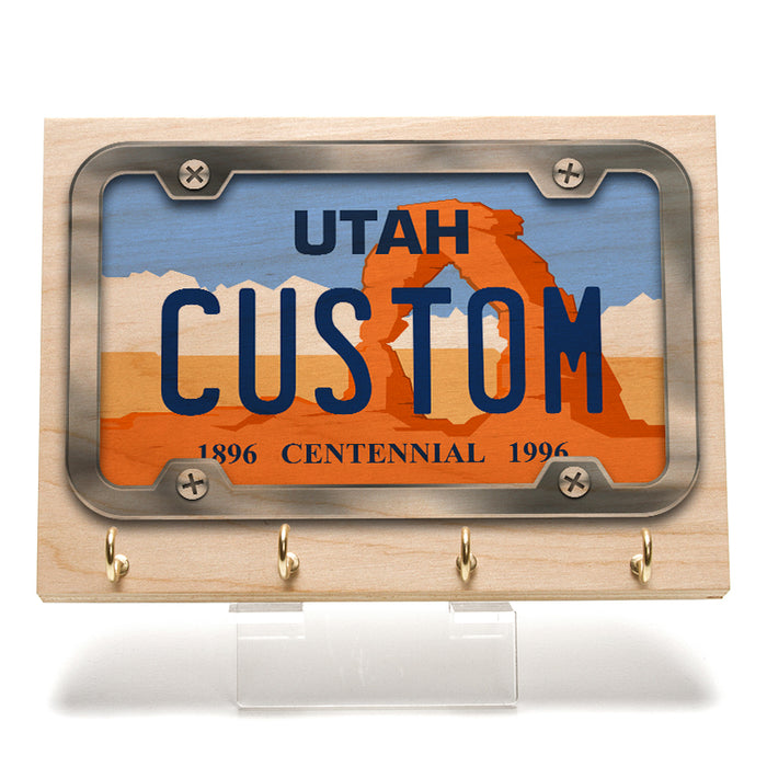 Utah License Plate Key Rack
