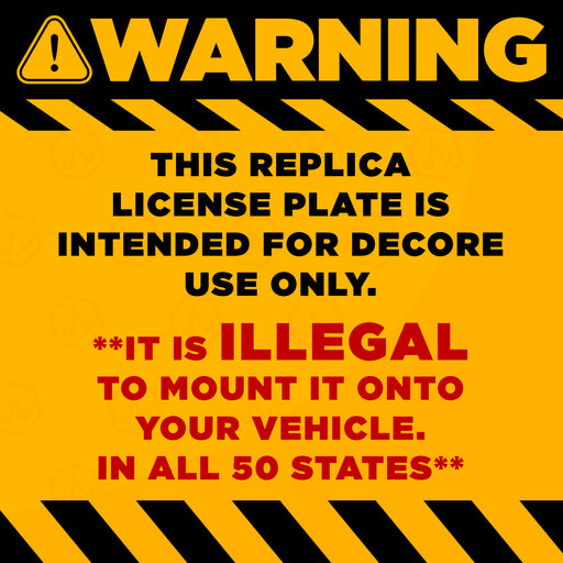 Illinois Blackout Metal License Plate