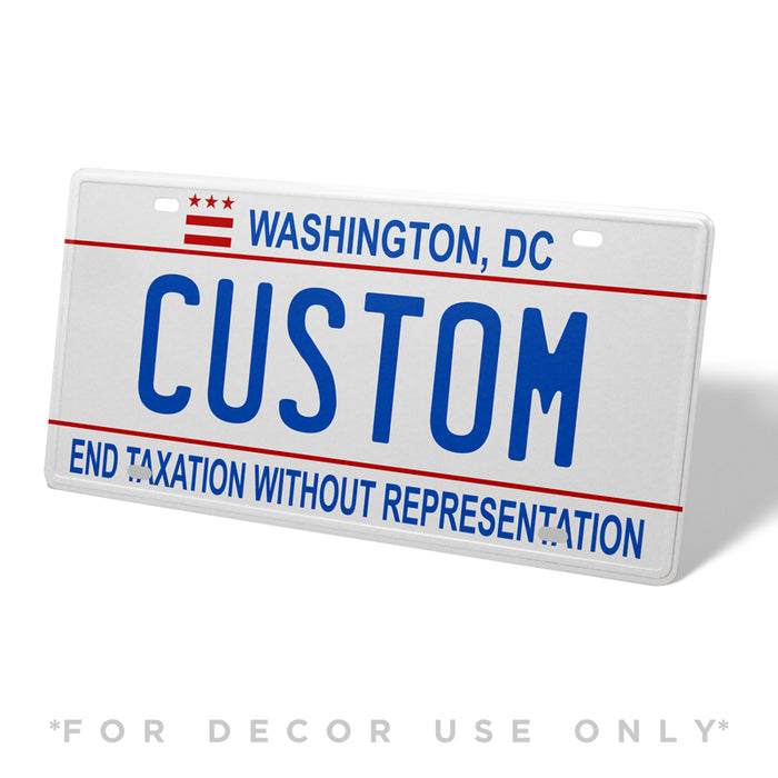 Washington DC Metal License Plate