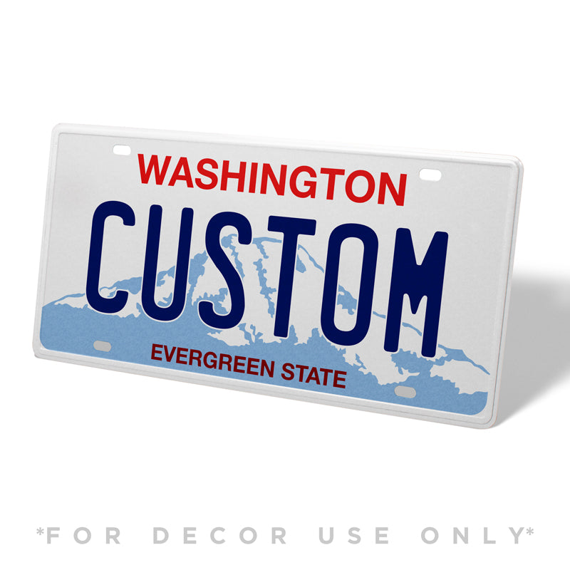Washington Metal License Plate