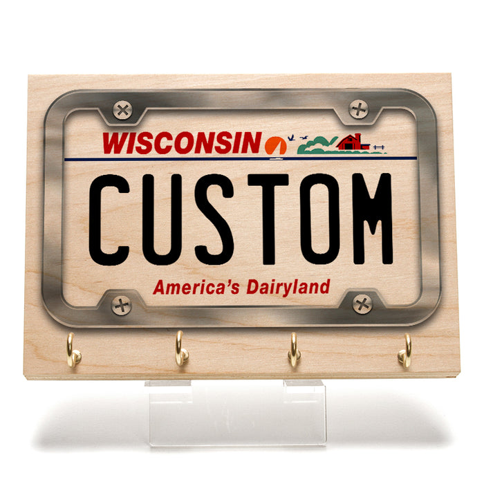 Wisconsin License Plate Key Rack