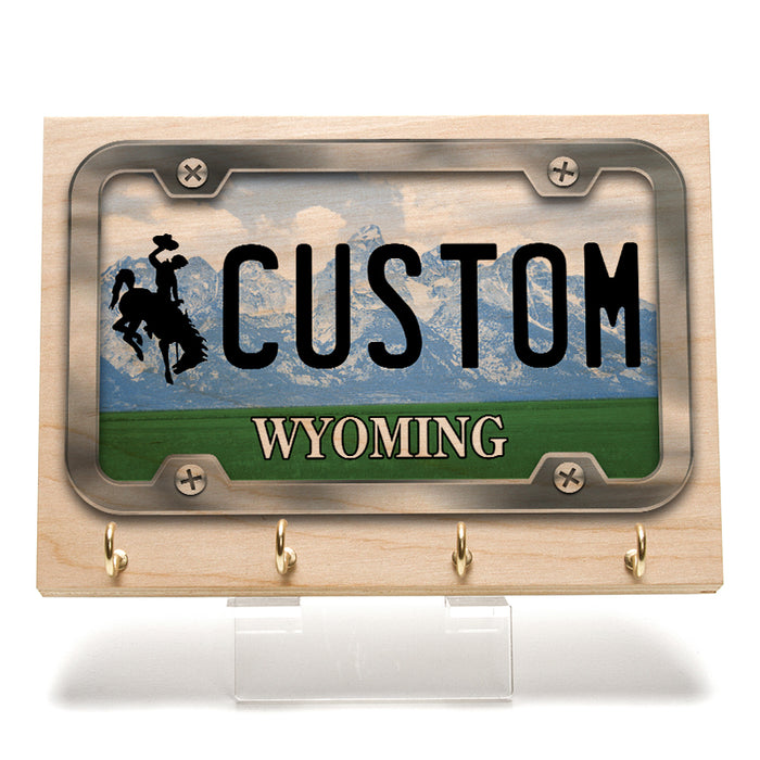 Wyoming License Plate Key Rack