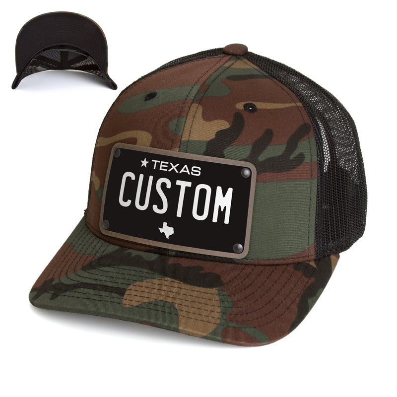 Texas Black Plate Hat