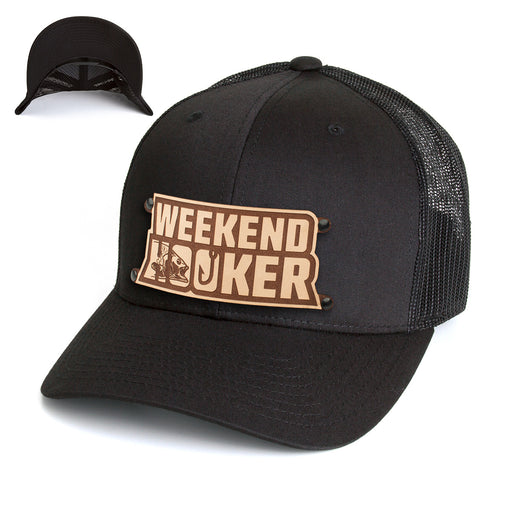 Weekend Hooker Fishing Hat - Breathable and Stylish Trucker Hat Brown & Khaki Mesh TR