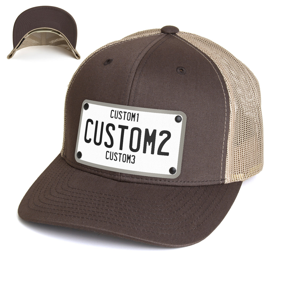 Custom White & Black License Plate Hat Personalize Your Style — CityLocs