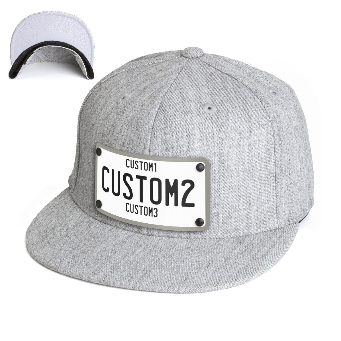 Custom White & Black License Plate Hat Personalize Your Style — CityLocs
