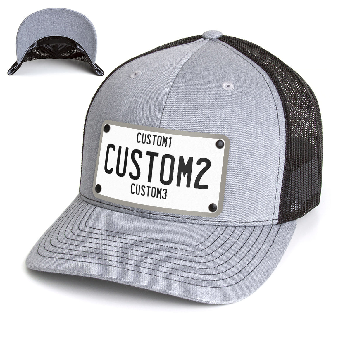 Custom White & Black License Plate Hat Personalize Your Style — CityLocs